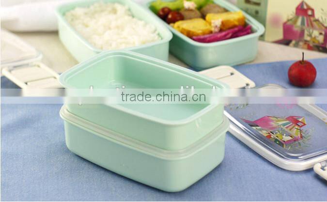 Clear Divided Food Container Bento Lunch Box 4-Compartment Airtight Storage Lid,hot new product for 2015,plastic lunch Bento box