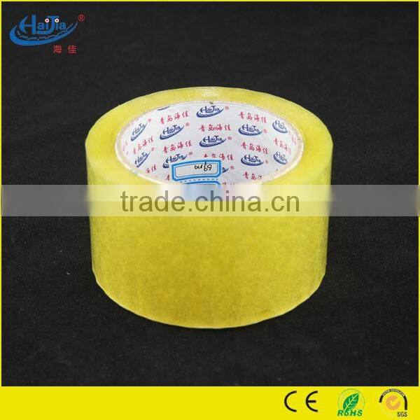 Christmas hot sale yellowish bopp packing tape/solvent based acrylic yellow bopp tape