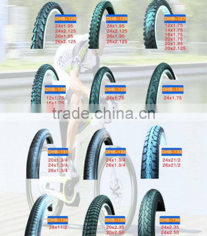 wear resisting natural rubber bicycle tyre 18*2.125