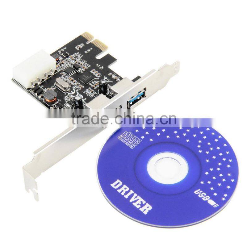 PCI Express to USB 3.0 Converter Mini PCI-E USB 3.0 2Port PC Expansion Adapter Card For Vista Win 7