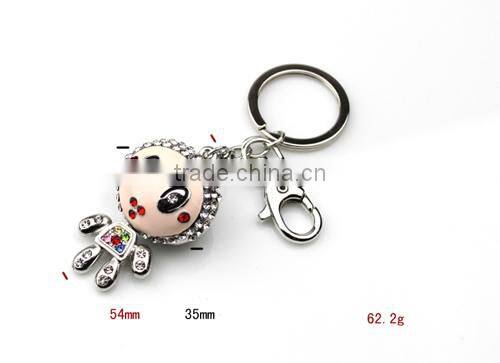 2014 newest style cheap rhinestone keychain,custom keyring KY07-0022
