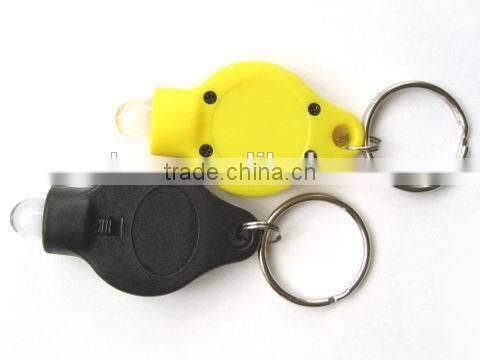 7 Color Plastic White Light Cheap Custom Fashion LED Keychain For Souvenirs And Gifts