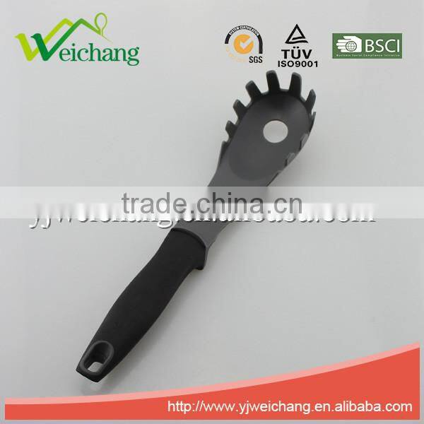 WCA515 Premium Nylon utensils SPAGETTI SERVER Pasta fork Cooking Utensil Gadgets Set with Storage Stand (Multi-color)