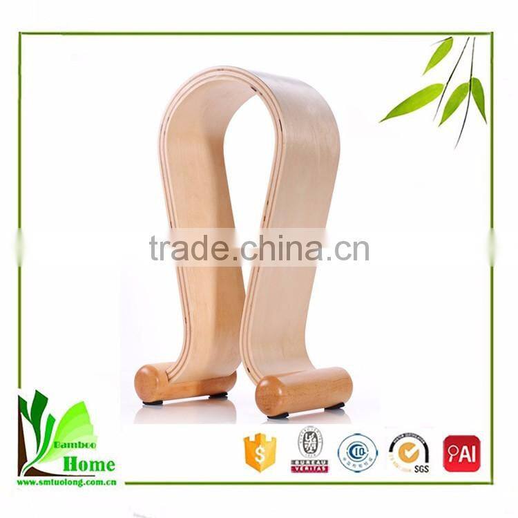 Superior quality cheap natural bamboo stand for headphones