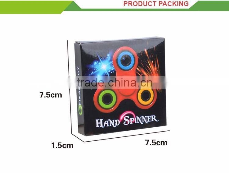 Hot selling real color plastic spinner toy fingertip gyroscope