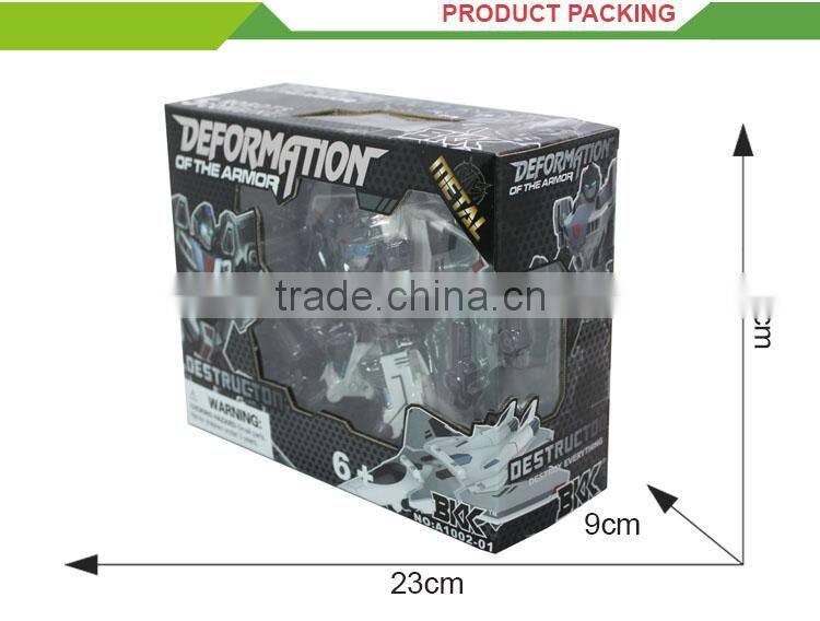 Funny intelligence transform plane toy fighter metal robot