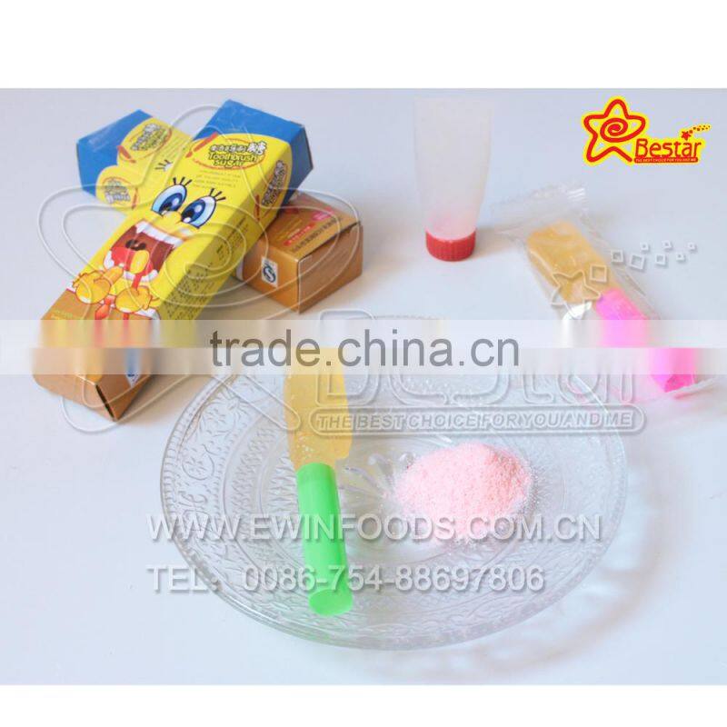 Lovely Packing Toothbrush Shape Lollipop With Sour Powder