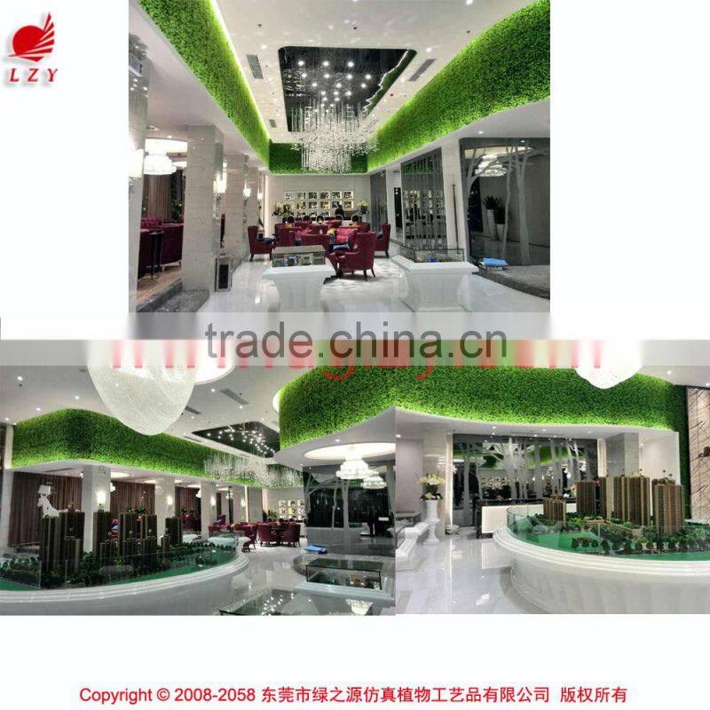 Artificial indoor wall plant wall decoration artificial grass wall for shopping mall