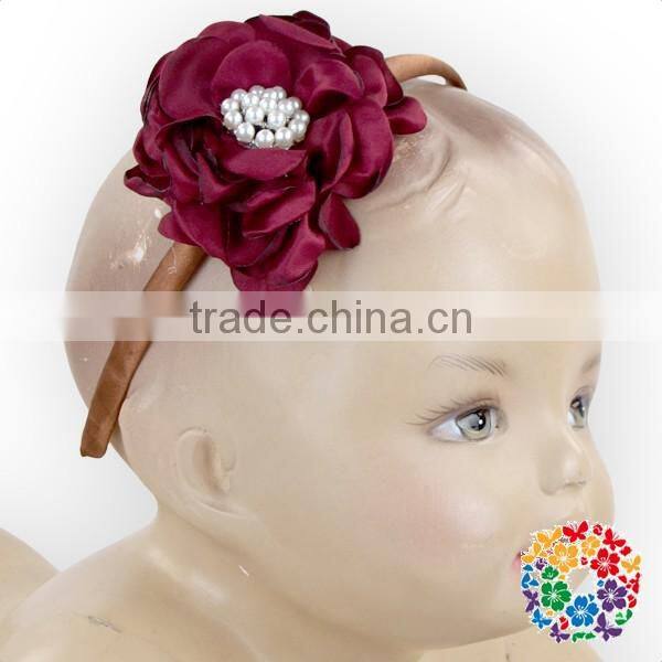 New Fashion Baby Solid Pink Color Caps Infants Cotton Beanies Caps With Big Bow Boutique Winter Baby Hat Caps