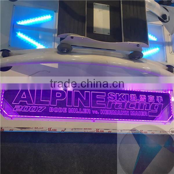 Coin operated Alpine skiing electronic simulator skating sport video game machine