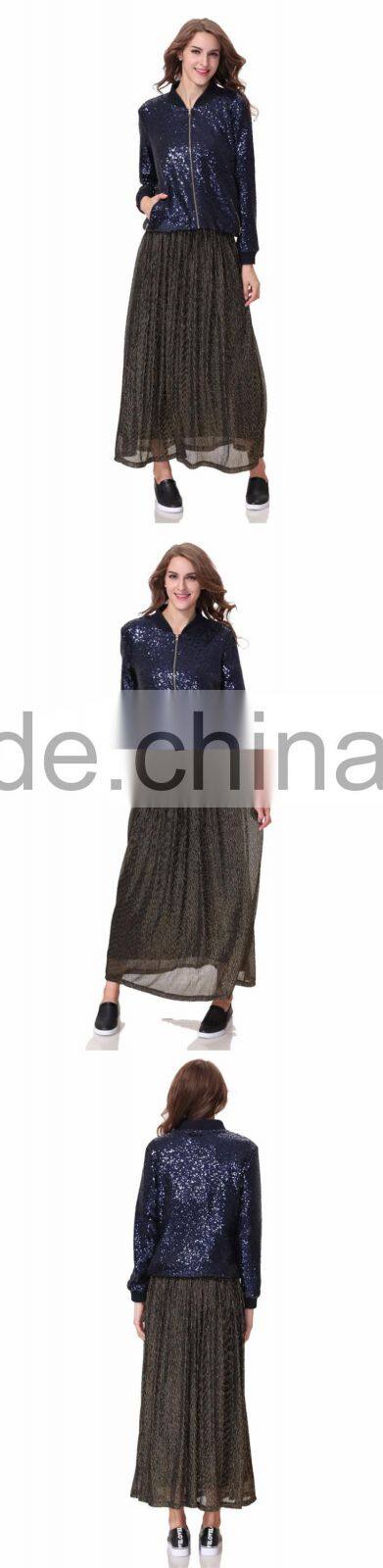 Domin fashion latest beading shining style women's coat