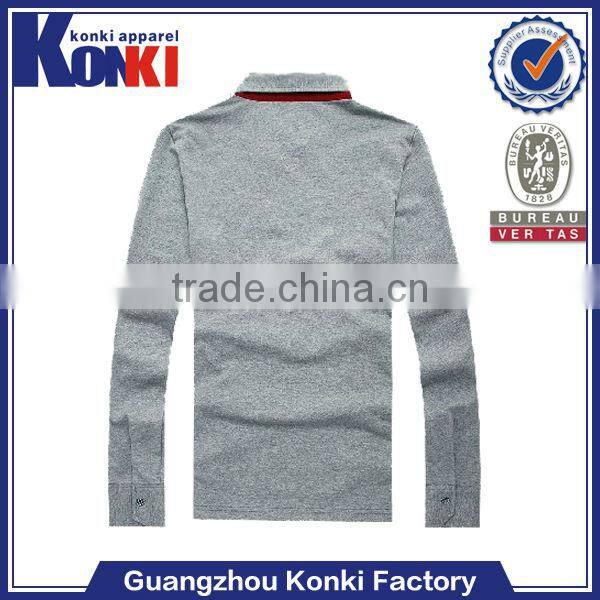 slim fit plain long sleeve Knit Cotton material tshirt