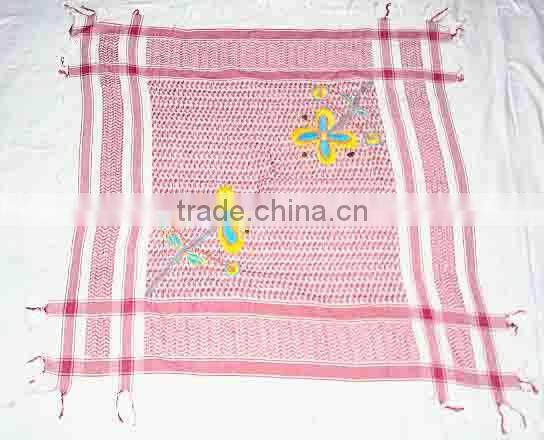 Printed Red Silk Scarf