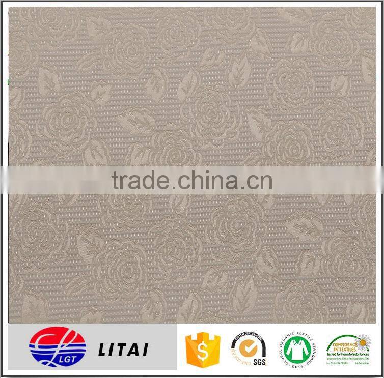 poly rayon spansex rose woven jacquard