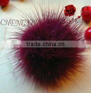 CX-F-01 Mink Fur Cute Ball Fashion Ring