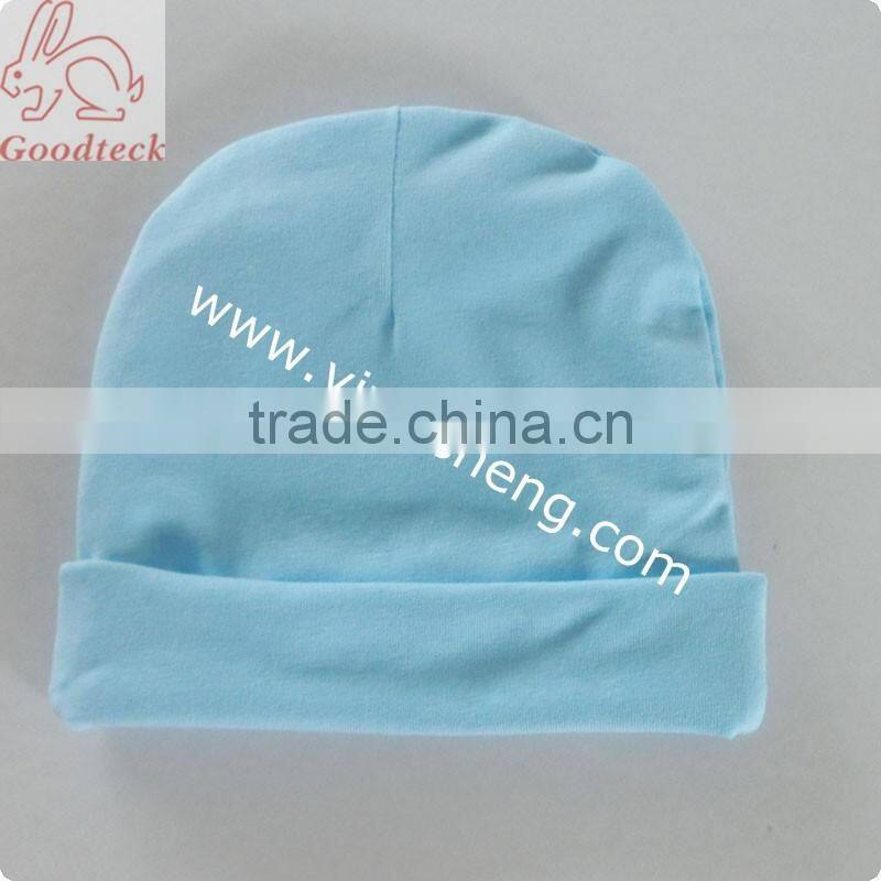 Wholesale hot sale winter Cotton baby hat,light blue cotton baby hat with ruffle