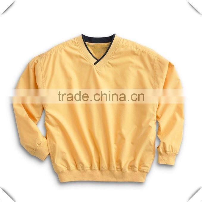 premium quality 100% polyester microfiber Men's Fully Lined V-Neck Golf Wind Shirts,mixed Colors extra large XXXXL US size