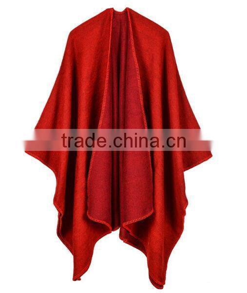 2017 best selling purple double sided ladies two sides shawl