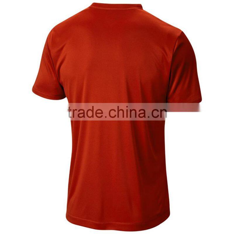 soft pure colors collarless sport man t-shirt for running