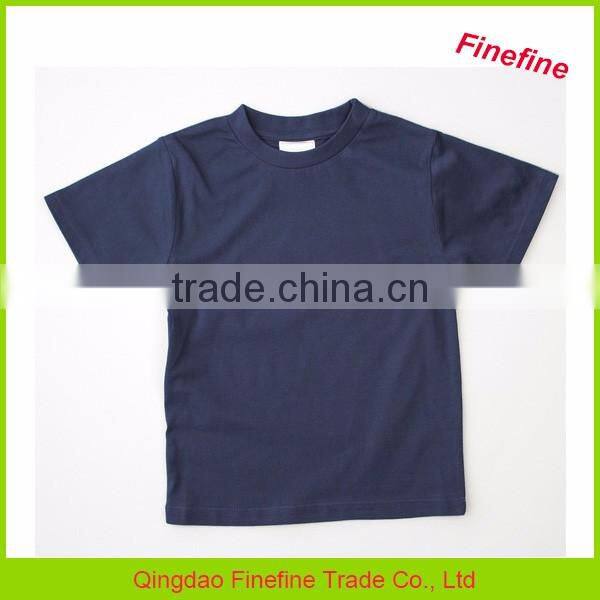 OEM Service Cotton knitted Plain Kids Tshirts