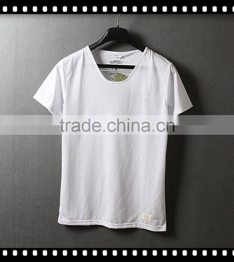 Mens Clothing Crew Neckline Grey Blank T shirt Mens Cheap Custom Plain Jersey T shirts