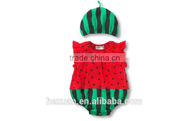 cute printed cotton short sleeve baby boy clothes set romper