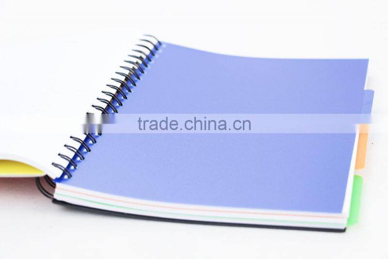 Cheap PP cover student notebook colors spiral binding planner custom