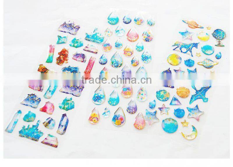 custom epoxy resin sticker waterproof PVC sticker decorative children sticker