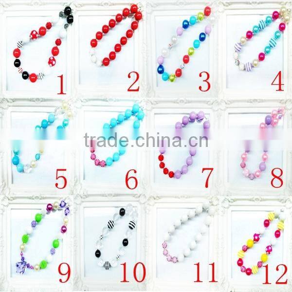 Boutique chunky bead kids necklace wholesale