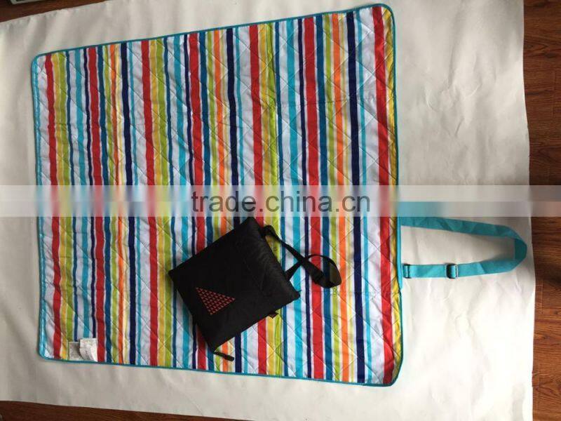 3 in 1 Portable Carry Picnic Waterproof Bag Fleece Blanket