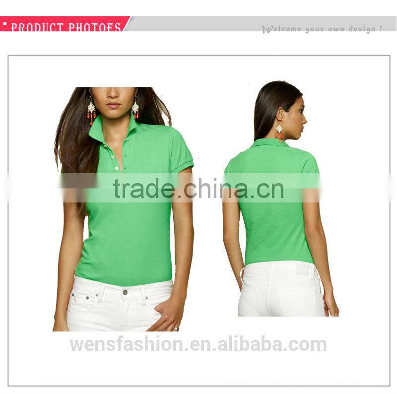 Plain fit mercerized summer cotton girls xx golf shirts