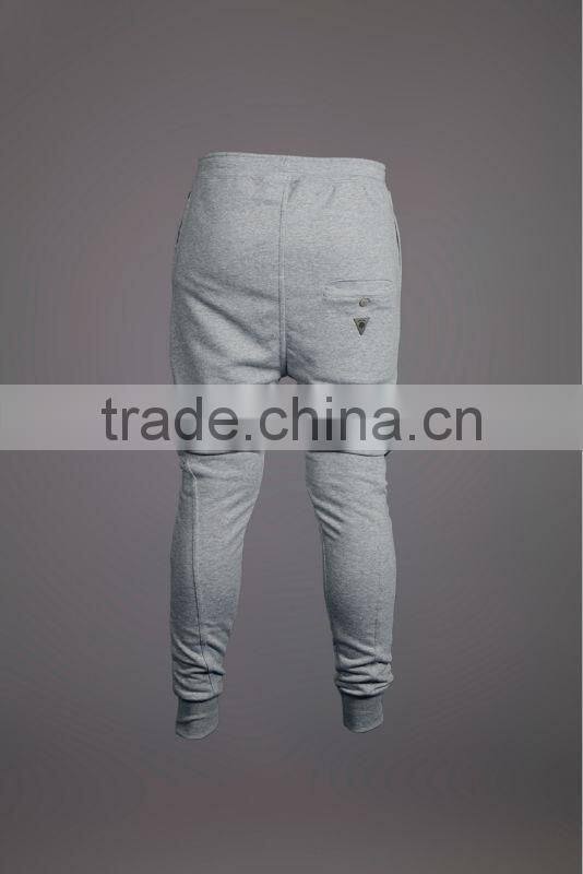 Men's 100% polyester sweat pants for wholesale tight sweat pants