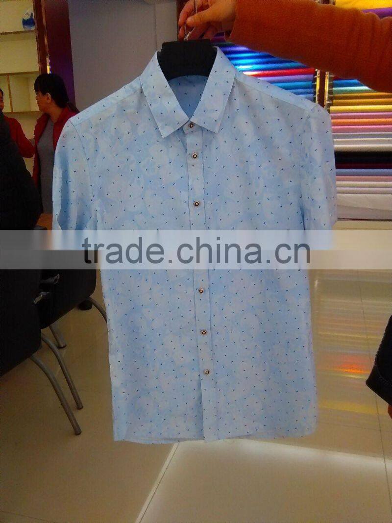 Summer short sleeve printing men shirt