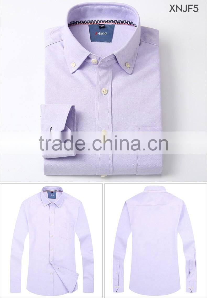2016 spring season new arrival casual 50% cotton oxford model man shirt for China supplier