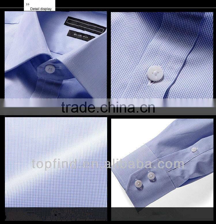 Small check style long sleeve Men shirts