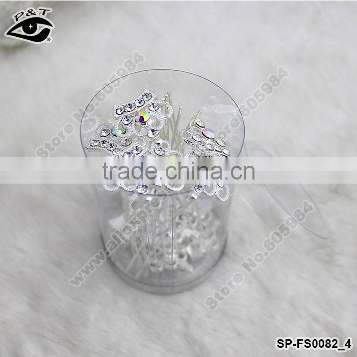 Crown Design rhinestone Pins U shaped Hair Pins bridal wedding hair style