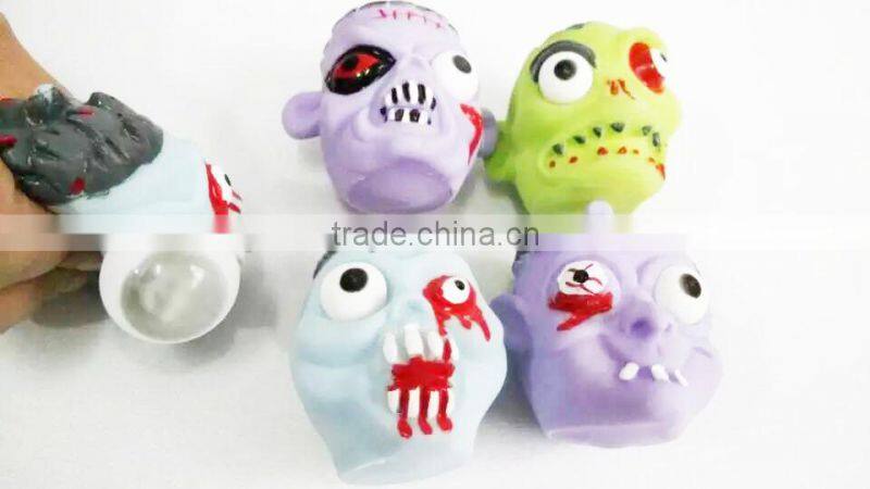 Halloween Voodoo squeeze eyes poping out toys with keychain promotion gift