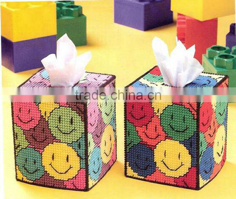 DIY goods,3D Cross stitch Embroidery.beautiful.Tissue Box-006-01