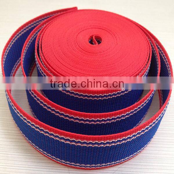 woven striped rainbow pp webbing