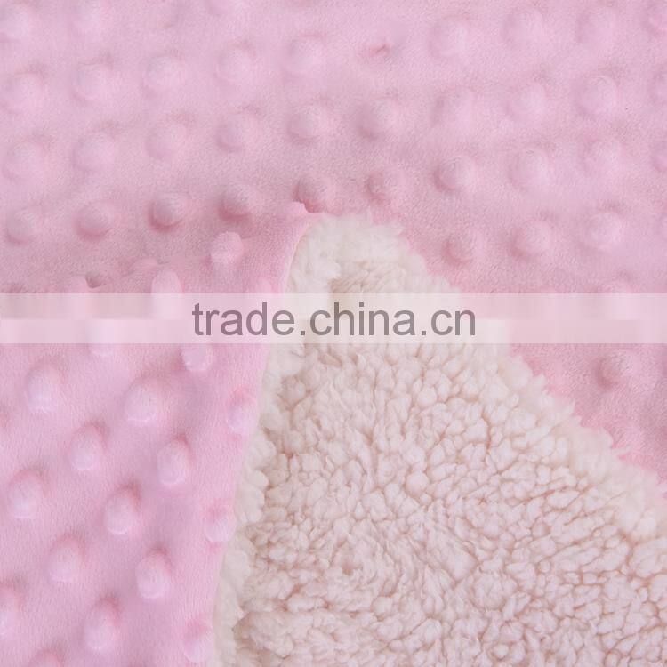 100% polyester Pressure bubble micromink sherpa blankets