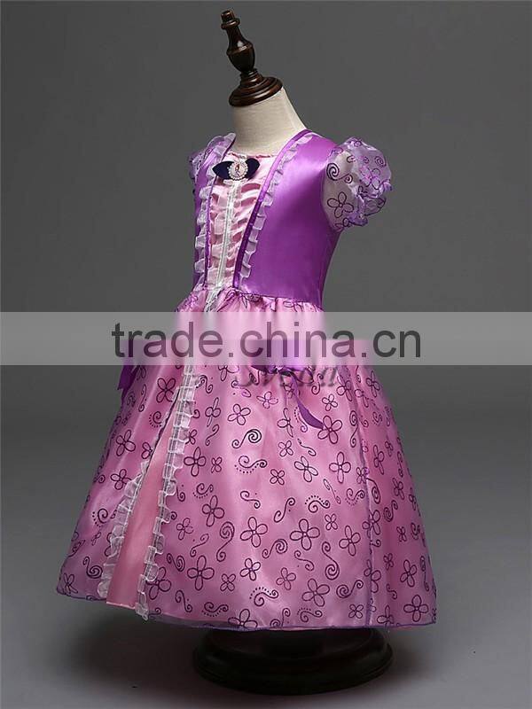 Wholesale Children's clothing Grimm's Fairy Tales Rapunzel Princess Dress Party Girls dress Fashion dress