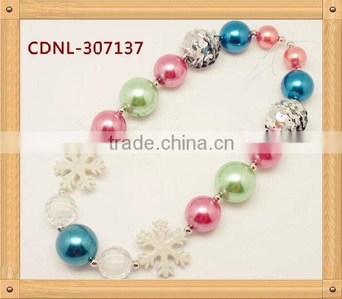 2014 X' mas Bubblegum Bead Necklace