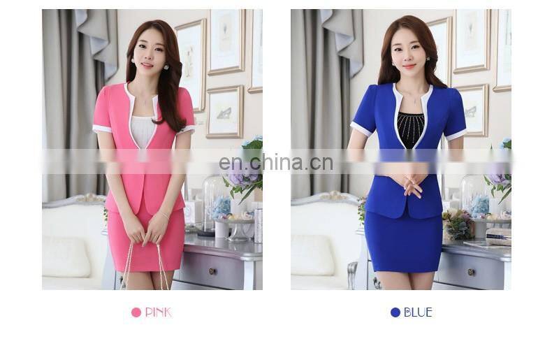 Brand Quality Slim Fit Splice Single Button Multicolor Ladies Girls Wear Suit Office Uniform Professional Manufacturer