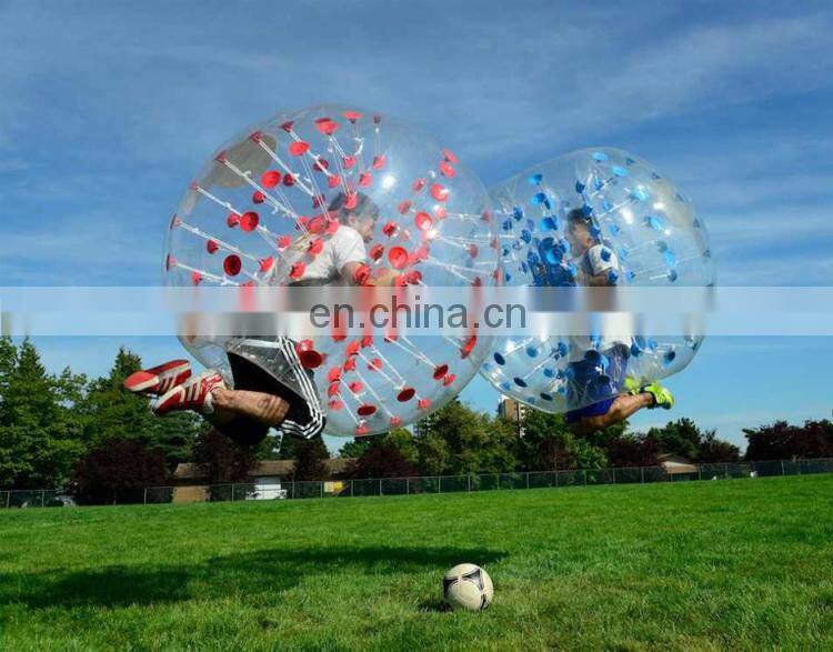 Fashionable adult football soccer toys inflatable soccer bubble ball man suits