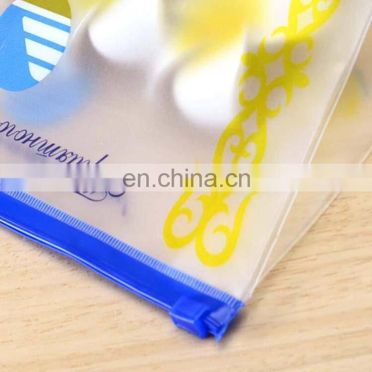 Customized flat bootom reusable frosting pen packaging pvc zipper bag/ plastic poly bag with zipper