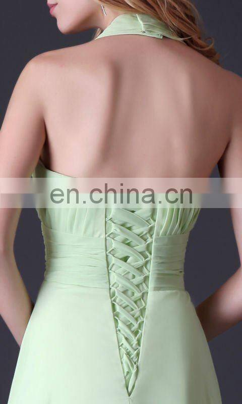 Grace Karin Chiffon Fashion Halter Long Bridesmaid Dress CL3461