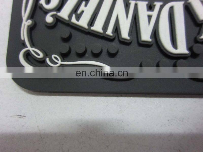 Personalized square soft pvc beer drink pad and cup stacking mat