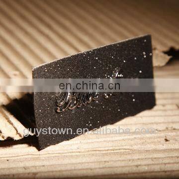 jeans leather label with metal logo castings