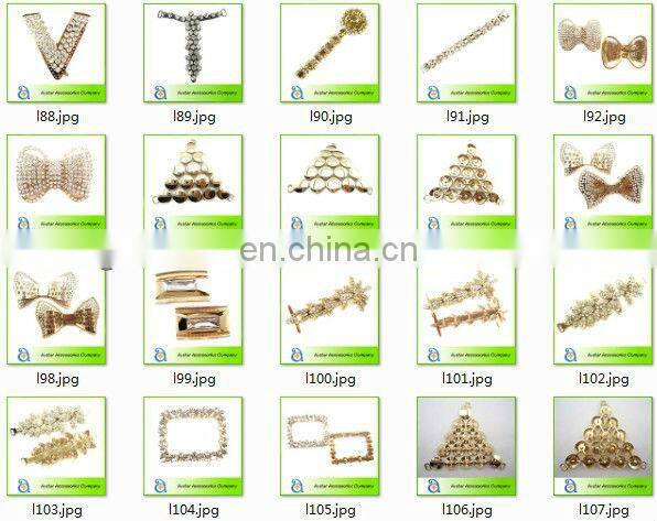 New design Y shape colorful rhinestone shoe decoration high heel shoe parts