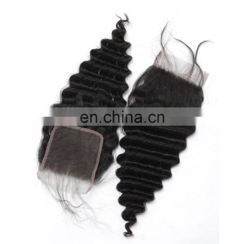 Good Quality Wholesale Price Deep Wave Virgin Brazilian Hair Closure